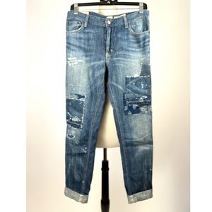 Polo Ralph Lauren Boyfriend Skinny Patched Jeans